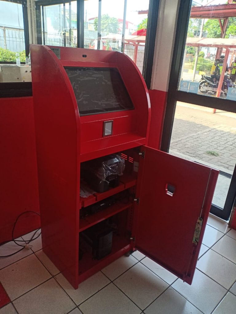 Visitor Registration Kiosk Jual Printer ID Card Kiosk Barcode Printer